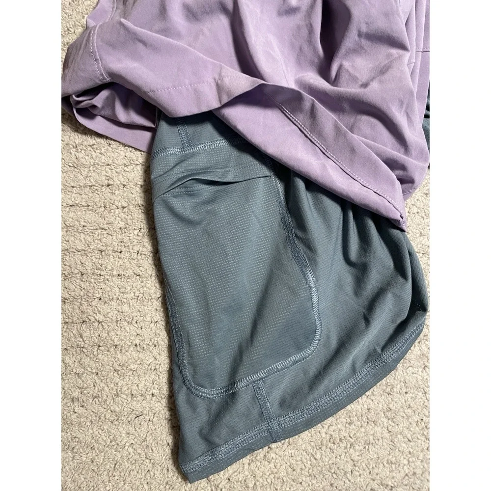 Faherty Swim Trunks Mens XL Blue Floral Shorelite Purple With Gray Lined Beach